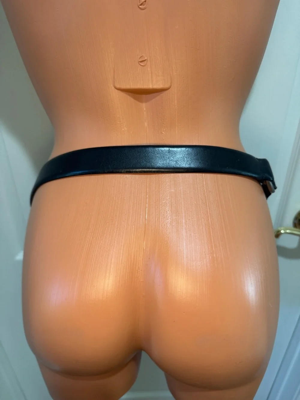 ANN TAYLOR Black Leather Ring Belt Silver Tone Hardware L Large $75 EUC KL